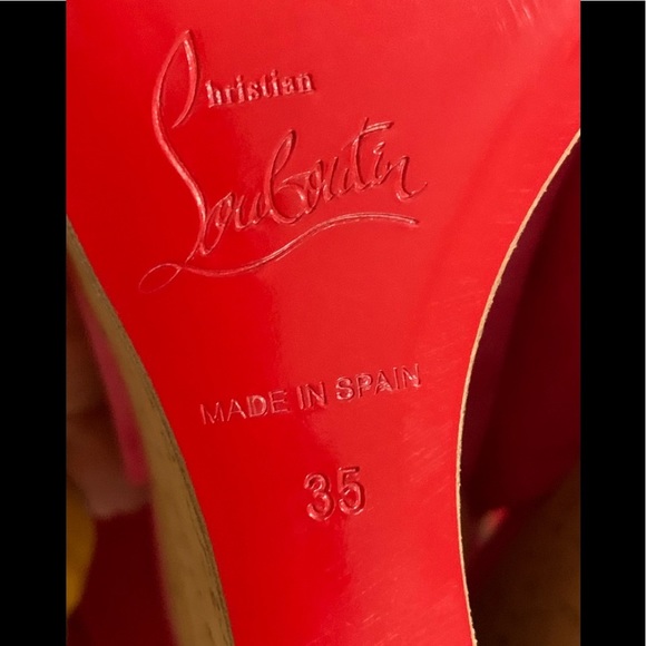 💝Christian Louboutin Wedges 120💝 - Picture 6 of 7